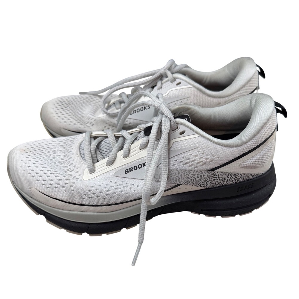 Brooks Trace 3 Running Shoes Womens 8 Wide White Black 1204011D191 Sneakers - Picture 3 of 8